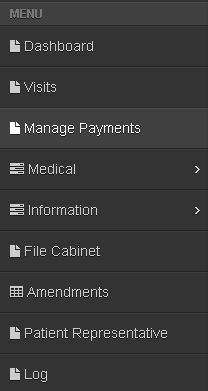 Patient Navigation Menu